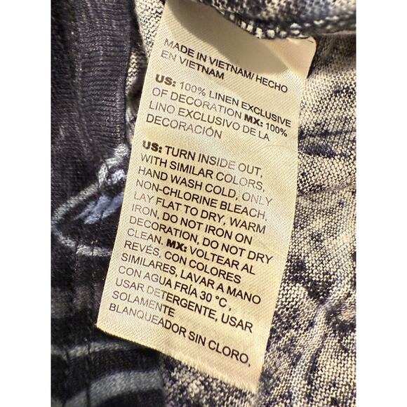 Chico's Linen Floral Embellished Tunic Blue Plus Sz. XL / 16 Chicos Lightweight - Picture 7 of 9